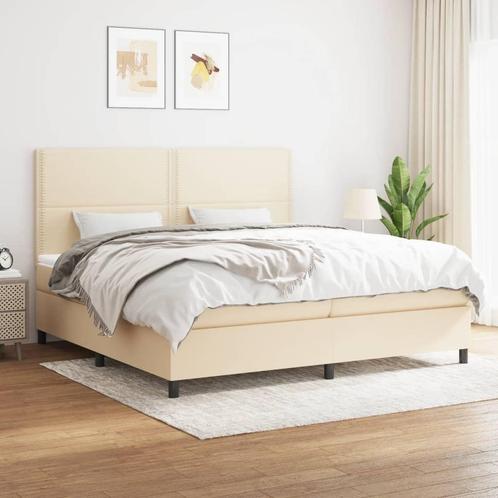 vidaXL Sommier à lattes de lit avec matelas Crème, Maison & Meubles, Chambre à coucher | Lits, Neuf, Envoi