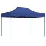 vidaXL Partytent inklapbaar 3x4 m staal blauw, Tuin en Terras, Verzenden, Nieuw