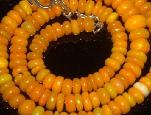 Opaal Collana Minerale Naturale AA- 11 g - (1), Verzamelen, Mineralen en Fossielen