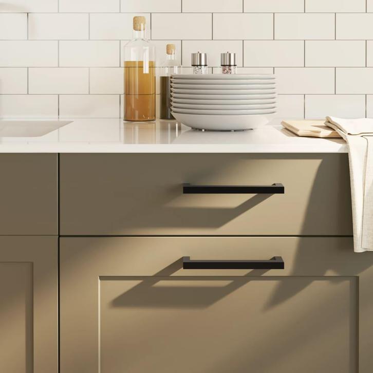 vidaXL Handvatten 20 st 128 mm roestvrij staal zwart, Doe-het-zelf en Bouw, Hang- en Sluitwerk, Nieuw, Verzenden