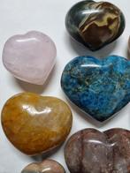 Big lot with crystal hearts, different minerals 7,5 - 4,2 cm