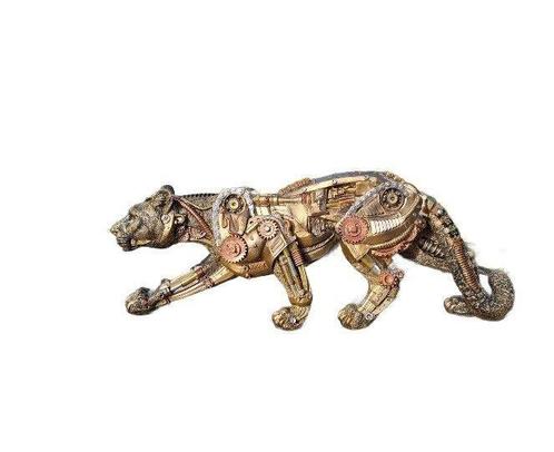 Beeld, XL Steampunk Panther 55cm - 20 cm - Hars, Antiek en Kunst, Kunst | Designobjecten
