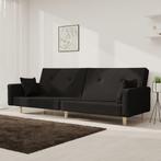 vidaXL Canapé-lit à 2 places avec deux oreillers noir, Neuf, Verzenden