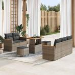 vidaXL Tuinbank Set 8 pcs Grijs poly rattan, Jardin & Terrasse, Verzenden