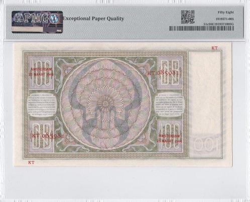 Nederland. - 100 Gulden - 1942-44 - Pick 51c (Zonder, Postzegels en Munten, Munten | Nederland