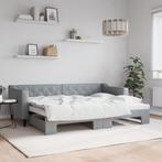 vidaXL Slaapbank met onderschuifbed 80x200 cm stof, Huis en Inrichting, Verzenden, Nieuw