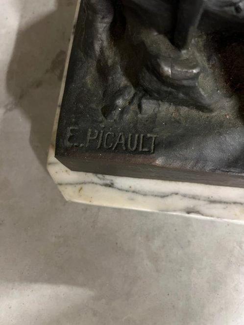 Emile Louis Picault (1833-1915) - Beeld, Vincere aut Mori -, Antiek en Kunst, Antiek | Keramiek en Aardewerk