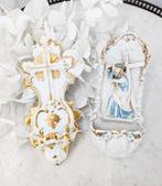 Antique Bénitier - 2 Grands Bénitiers en porcelaine de Paris