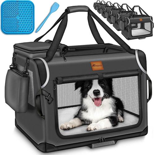 TRESKO® Opvouwbare hondenbox inclusief likmat en spatel, maa, Dieren en Toebehoren, Overige Dieren-accessoires, Verzenden