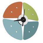 wandklok Petal Clock veelkleurig, Huis en Inrichting, Woonaccessoires | Klokken, Nieuw, Verzenden