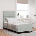 vidaXL Bedframe Lichtgrijs 90x190 cm Velvet, Huis en Inrichting, Slaapkamer | Bedden, Verzenden, Nieuw