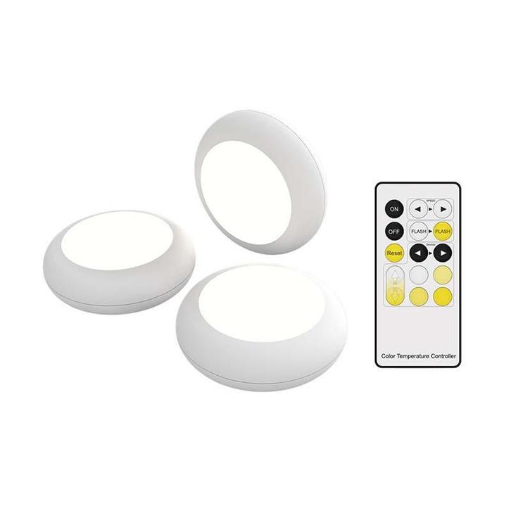Calex Puck Light incl. Remote op Batterij - Set van 3, Huis en Inrichting, Lampen | Overige, Verzenden