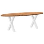 vidaXL Eettafel 240x100x74 cm ovaal massief eikenhout, Huis en Inrichting, Tafels | Eettafels, Verzenden, Nieuw