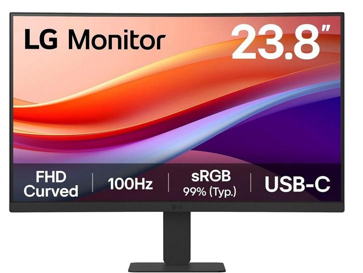LG 24U421A-B - Monitor - 23,8 Full HD 100Hz Curved VA -, Computers en Software, Monitoren, Zo goed als nieuw, Verzenden