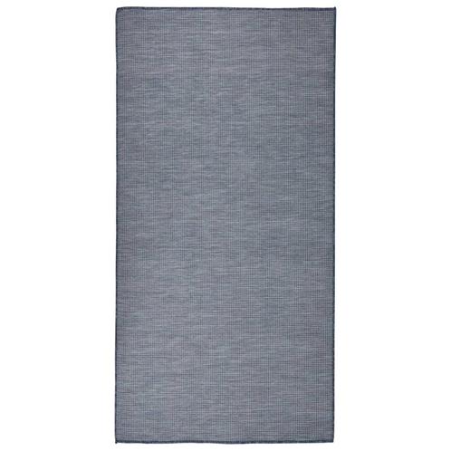 vidaXL Buitenkleed platgeweven 100x200 cm blauw, Huis en Inrichting, Stoffering | Tapijten en Vloerkleden, Nieuw, Verzenden