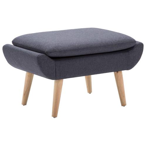 vidaXL Voetenbank 73x43x42 cm stoffen bekleding donkergrijs, Huis en Inrichting, Zetels | Voetbanken en poefs, Nieuw, Verzenden