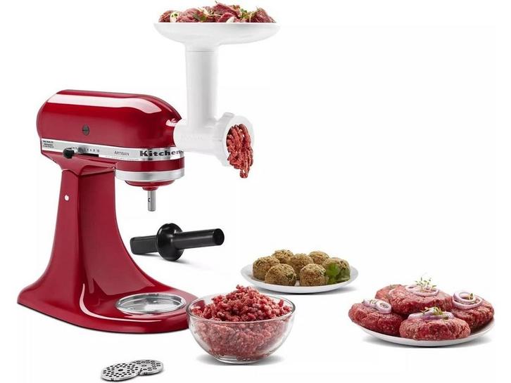 KitchenAid KSMFGA - Vleesmolen - Metaal - Rood, Huis en Inrichting, Woonaccessoires | Overige, Zo goed als nieuw, Verzenden