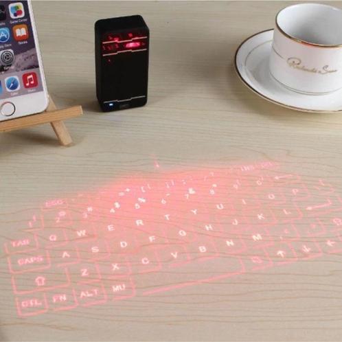 Draadloos Mini Laser Toetsenbord - Pocket Draagbaar Virtueel, Computers en Software, Toetsenborden, Nieuw, Verzenden