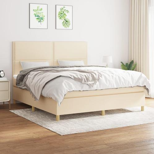 vidaXL Sommier Ã  lattes de lit avec matelas CrÃ¨me, Huis en Inrichting, Slaapkamer | Bedden, Verzenden