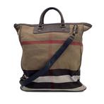 Burberry - Vintage Beige Mega Check Canvas Vertical Travel, Handtassen en Accessoires, Tassen | Damestassen, Nieuw