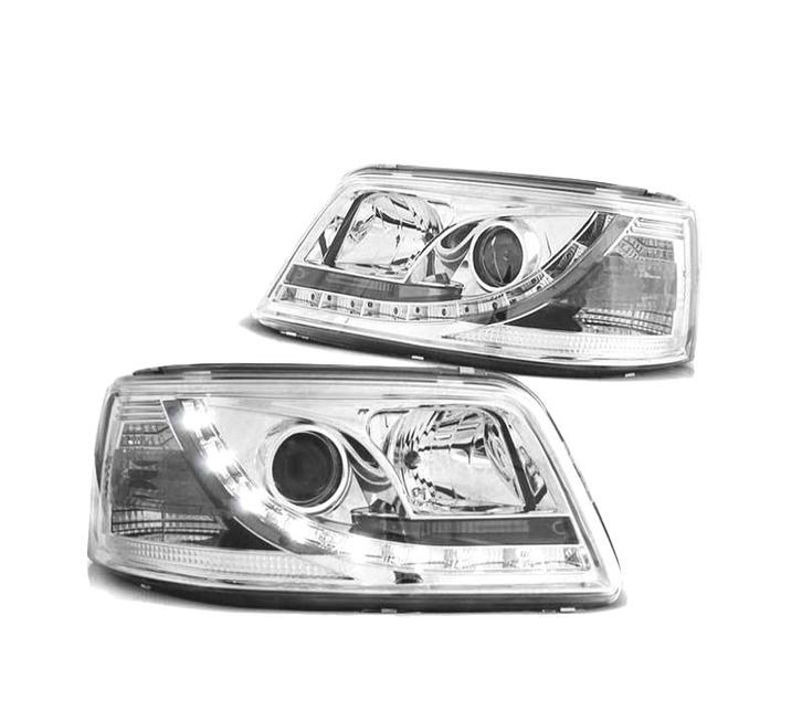 Phares Pour Volkswagen Vw T5 04.2003 08.09 Tru Drl Chromé, Auto-onderdelen, Verlichting, Verzenden
