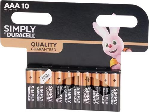 Duracell simply AAA batterijen - 10 stuks op Overig, TV, Hi-fi & Vidéo, Batteries, Envoi