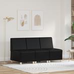 vidaXL Sofa Stoelen 3 pcs Zwart 55 x 74 x 82 cm Kunstleer, Huis en Inrichting, Verzenden, Nieuw