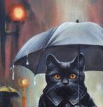 Gala - Cat in the city art painting - Friday night