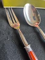 Christofle - Saladebestek (2) - Verzilverd, Chinese lak -