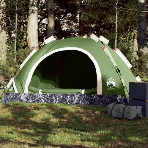 vidaXL Tent 2-persoons snelontgrendeling groen, Caravanes & Camping, Tentes, Envoi