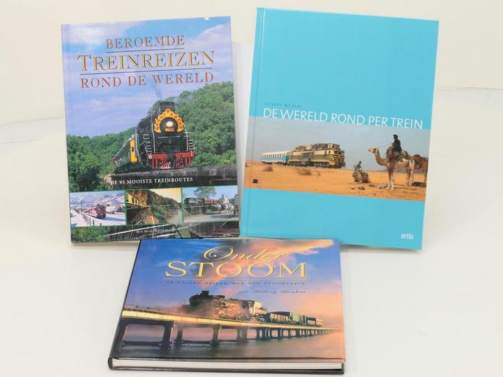 Set van 3 spoorwegenboeken Beroemde treinreizen rond de w..., Hobby en Vrije tijd, Modelbouw | Overige, Gebruikt, Ophalen of Verzenden