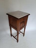 Nachtkastje - Hout, Marmer - Klepkastje, Antiek en Kunst