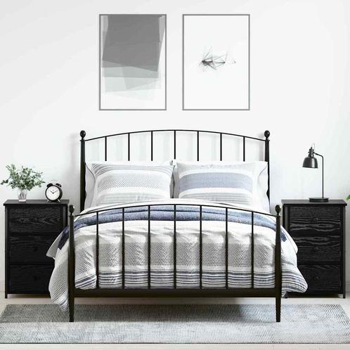 vidaXL Nachttafel met lade Zwart eiken 40 x 36 x 60 cm, Huis en Inrichting, Slaapkamer | Nachtkastjes, Nieuw, Verzenden