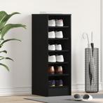 vidaXL Schoenenkast Zwart Eiken 31,5x35x90 cm Gelaagd Hout, Huis en Inrichting, Kasten | Schoenenkasten, Verzenden, Nieuw