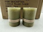 Veiling - Essentials | Olijfgroene Kaarsen 7x10 cm, Huis en Inrichting, Woonaccessoires | Kandelaars en Kaarsen, Nieuw