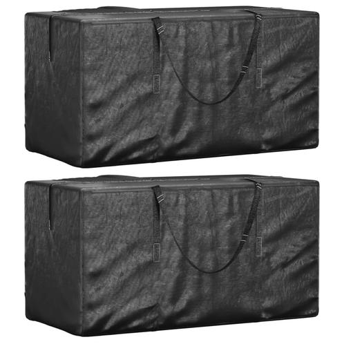 vidaXL Opbergtassen voor kerstboom 2 st polyetheen zwart, Tuin en Terras, Tuinmeubel-accessoires, Nieuw, Verzenden