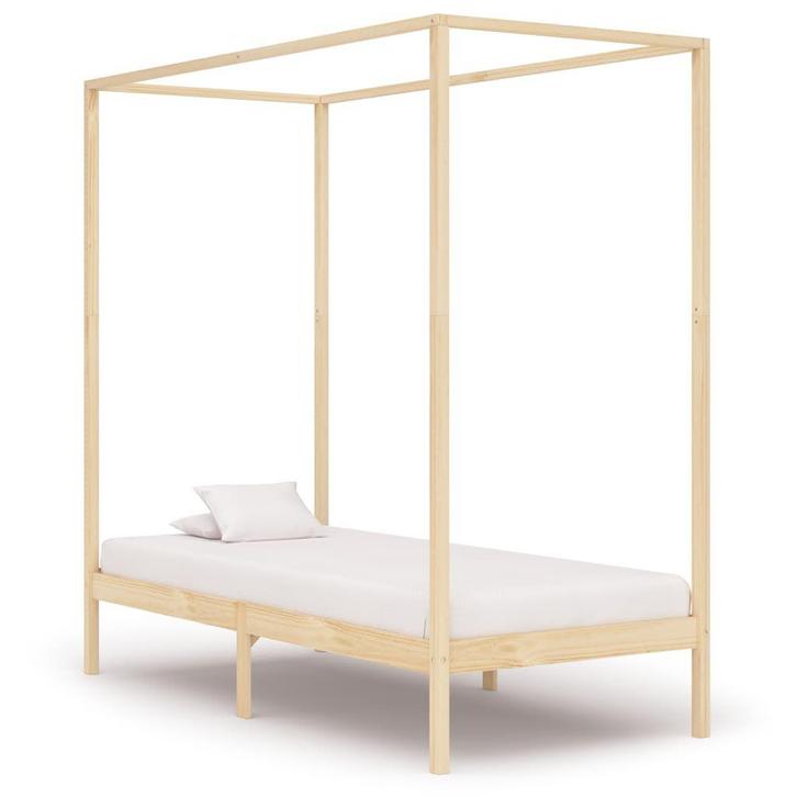Hemelbed 90x200 Grenen - Retour Deal - Comfort voor Student!, Huis en Inrichting, Slaapkamer | Bedden, 90 cm, 200 cm, Nieuw, Hout
