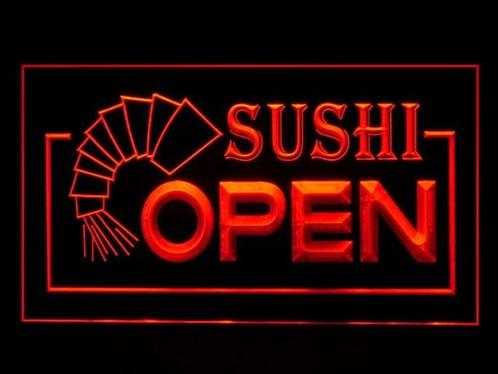 Sushi open neon bord lamp LED verlichting reclame lichtbak, Huis en Inrichting, Lampen | Overige, Nieuw, Verzenden