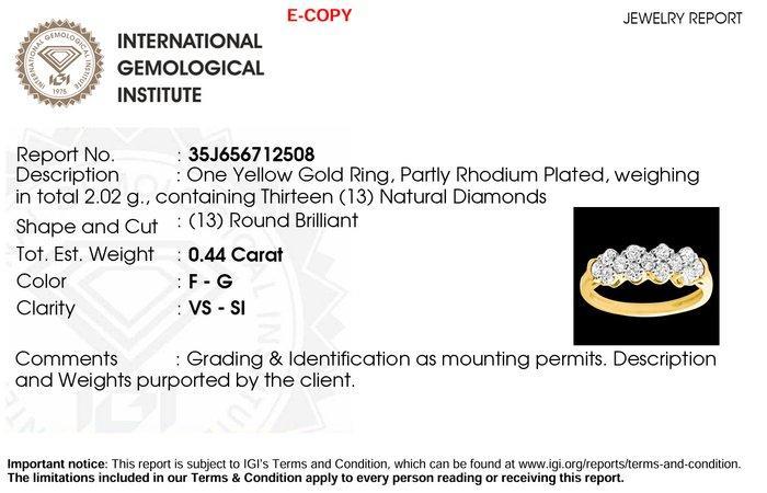 Ring - 18 karaat Geel goud - 0.44ct. tw. - Diamant - Maison, Handtassen en Accessoires, Ringen