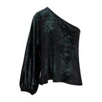 YMRA • zwart groene velvet trui • M, Maat 38/40 (M), YMRA, Verzenden, Zwart