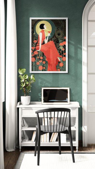 I_KONIQ - Enjoyng Campari in Erte Art deko style, Huis en Inrichting, Overige Huis en Inrichting