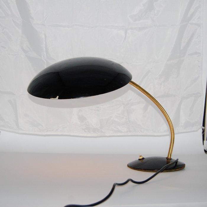 Mid Century Desk Lamp – Brass & Black Metal – Germany –, Antiquités & Art, Curiosités & Brocante