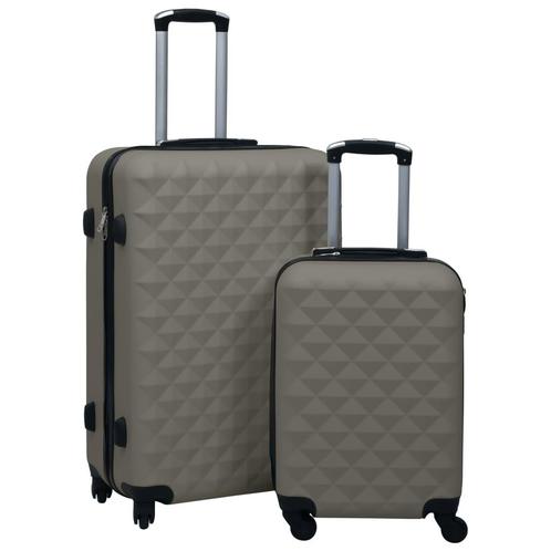 vidaXL 2-delige Harde kofferset ABS antraciet, Handtassen en Accessoires, Koffers, Nieuw, Verzenden
