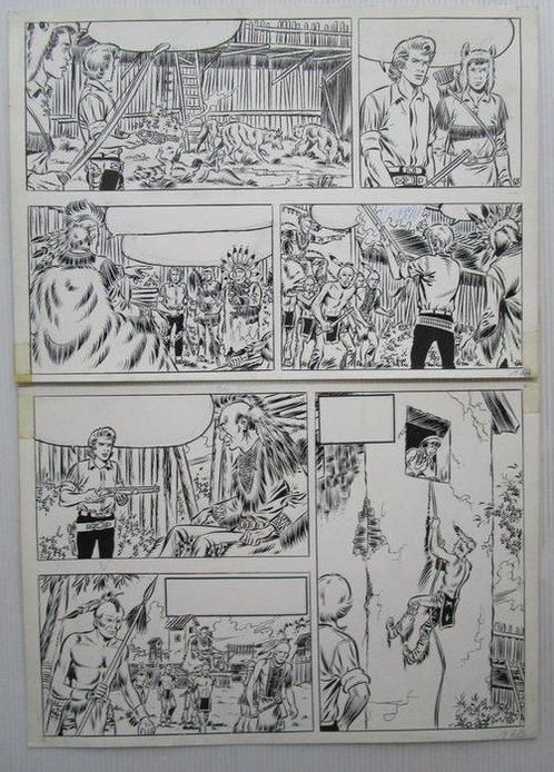 Bessy 114 - Originele pagina (p.17) - De opgejaagden - 1, Boeken, Stripverhalen
