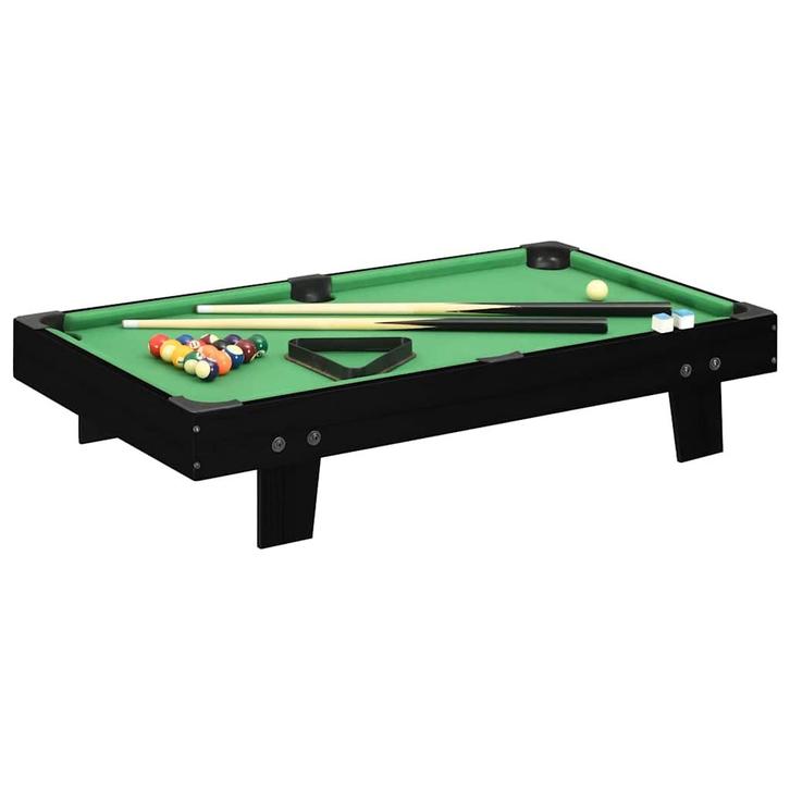 vidaXL Minipooltafel 3 Feet 92x52x19 cm zwart en groen, Sport en Fitness, Biljarten en Poolen, Nieuw, Verzenden