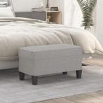 vidaXL Bankje 70x35x41 cm stof lichtgrijs, Huis en Inrichting, Verzenden, Nieuw