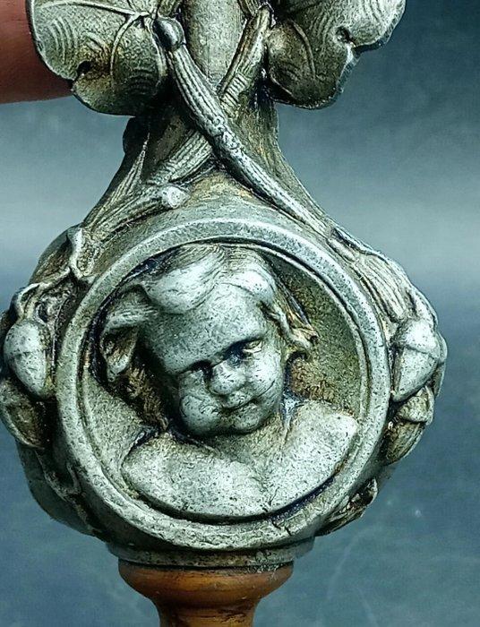 Kandelaar - Brons, Tin, Koper, Zinklegering - Tafel, Antiek en Kunst, Curiosa en Brocante