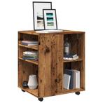 vidaXL Rolkast 60x53x72 cm bewerkt hout oud houtkleurig, Verzenden, Nieuw