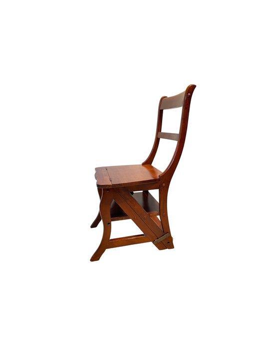 Stoel - Teak - Bibliotheektrap / stoel, Antiek en Kunst, Curiosa en Brocante