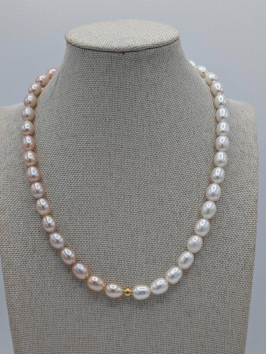 Parel - Zilver - Halsketting, Verzamelen, Mineralen en Fossielen